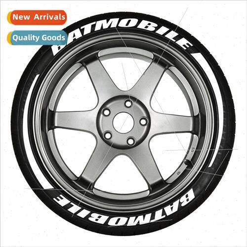 Seven colors car tire letter stickers one inch 3D letters ti