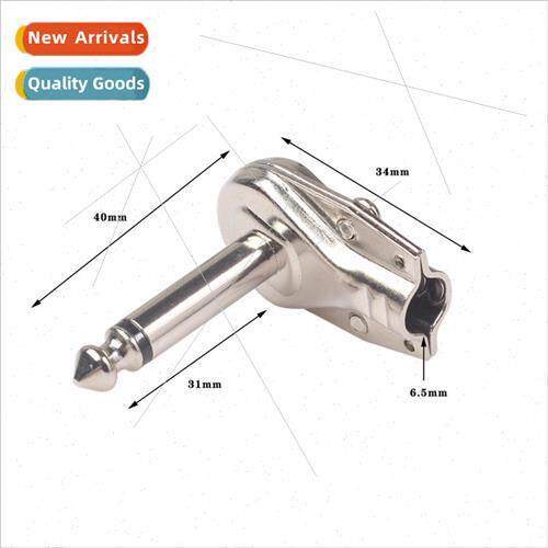 Model 6.35mm Guitar Effects Cable Solder Plug Mono 90 Degree