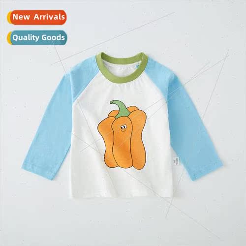 Childrens long-sleeved t-shirt cotton cartoon animals small