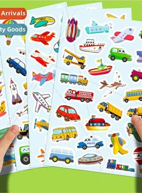 100 stickers a variety of small cars airplanes boats carrier