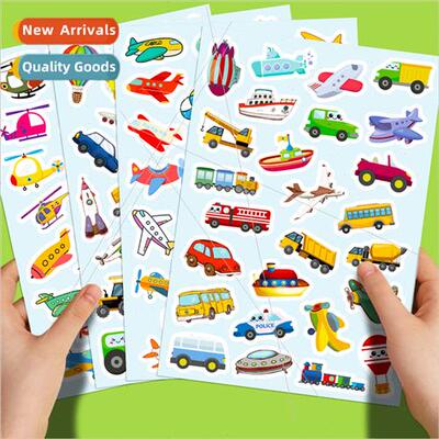 100 stickers a variety of small cars airplanes boats carrier