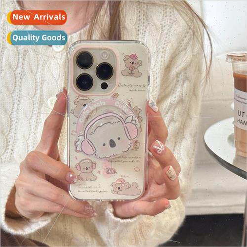 Milk cute cute with headphones Koala iPhone 14 Magnetic 15Pr