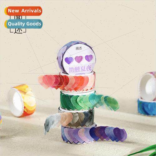 Wenxu die-cutting tape rainbow fruit tea series shaped hand-