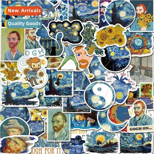 40 Impressionist Van Gogh works collection graffiti stickers