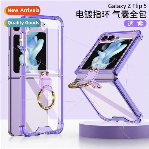 New Samsung ZFlip5 case transparent airbag zflip4 plating fi