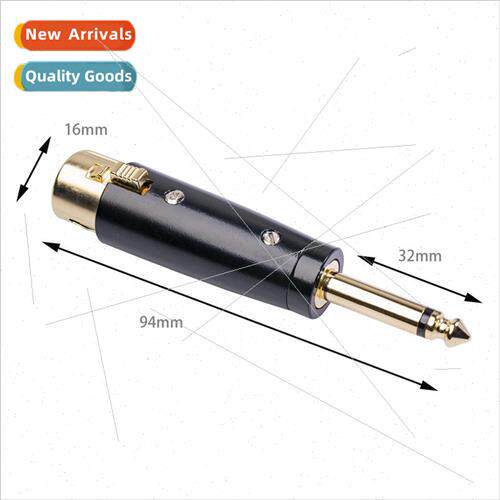 Zinc alloy 6.35 mono male to XLR female audio adapter can be