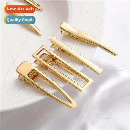 14K gold package duckbill clip thickened square clip a word