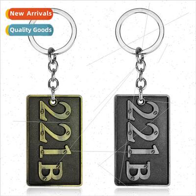 Movie Sherlock 221B Apartment Keychain Vintage Creative Car