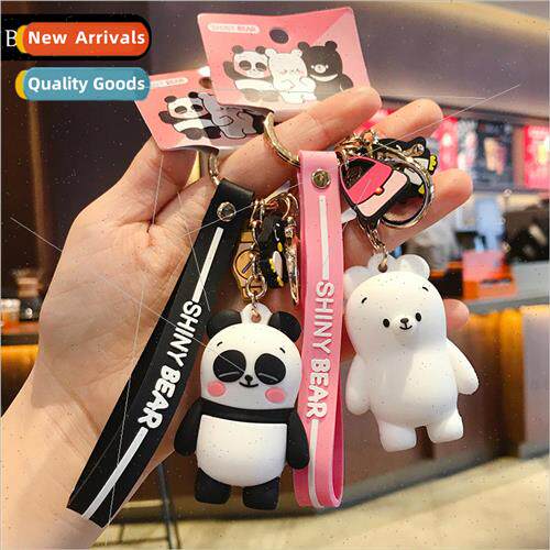 cartoon want you bear keychain female cute creative dripping