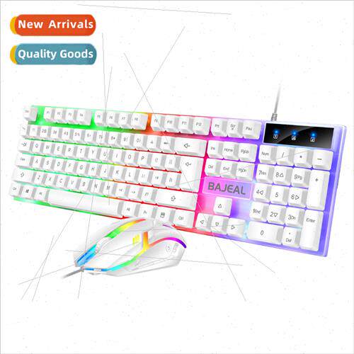 BAJEAL T350 Wired Keyboard and Mouse Set Gaming Office Home