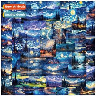 starry Gogh stickers graffiti sky painting oil art Van