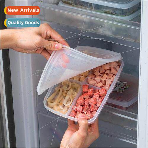 Japanese  four compartments refrigerator organizer food grad