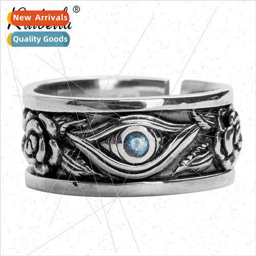 ruibeila mens vintage ring personalized Horus Gods eye vinta