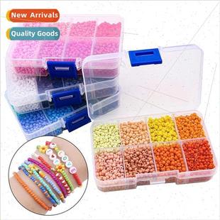 rice handmad 3mm kit material beads color solid glass grid