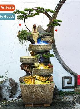 Zen space Chinese running water fountain balcony circulating