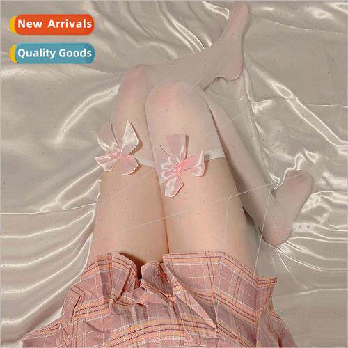 Ultra-thin black silk sweet cute sexy knee-high thigh stocki