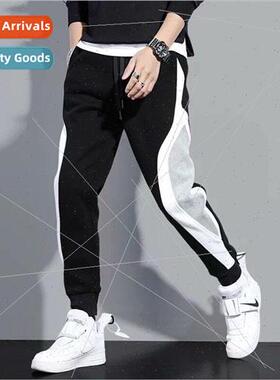 Spring and summer splicing sweat pants loose 2023 sports pan