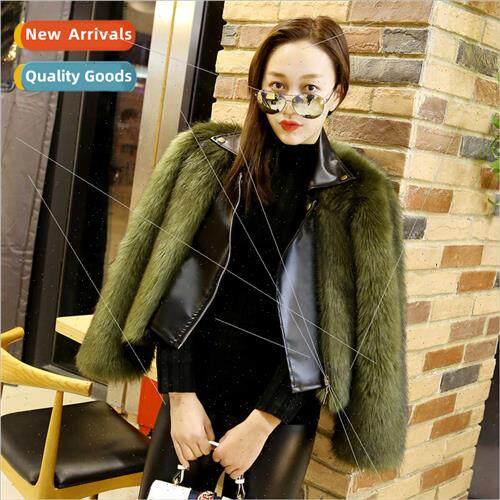 2023 fall and winter new imitation fur fox hair coat short s