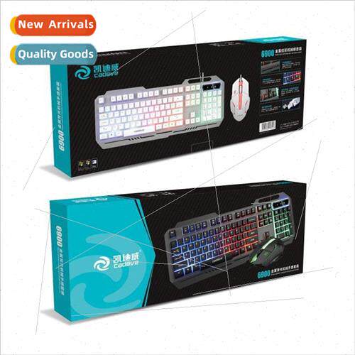 6900 metal iron plate mechanical feel colorful luminous keyb