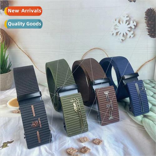 The new toothless nylon belt mens outdoor leisure belt multi