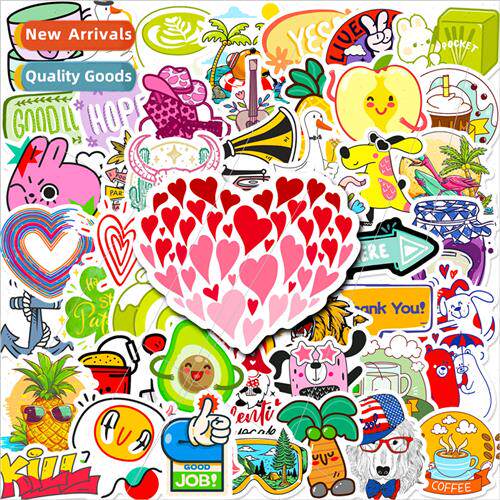 50 fresh mix and match cute cartoon childrens stickers noteb