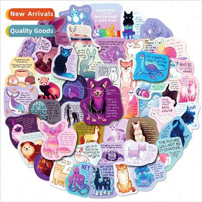 50 healing text stickers cute colorful daily stickers handbo