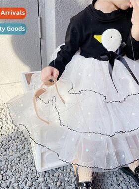 Girls dresses spring and fall 2023 new baby clothes Yangqi c