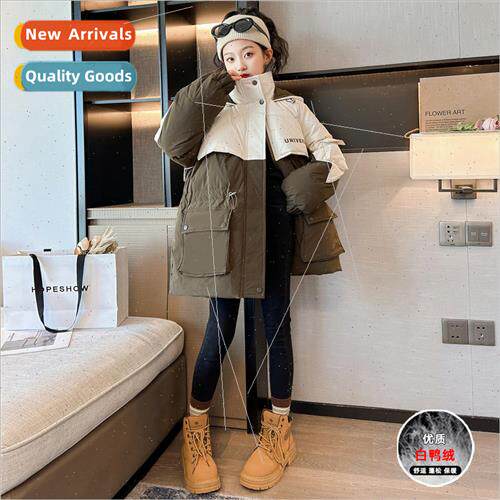 Girls down jacket winter 2023 new childrens 适用eign- white