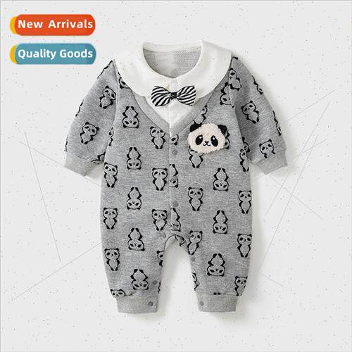 Baby clothes 2023 spring and fall clothing newborn panda kni