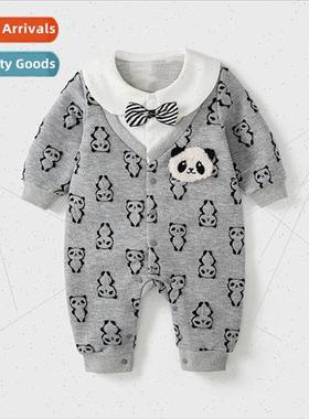 Baby clothes 2023 spring and fall clothing newborn panda kni