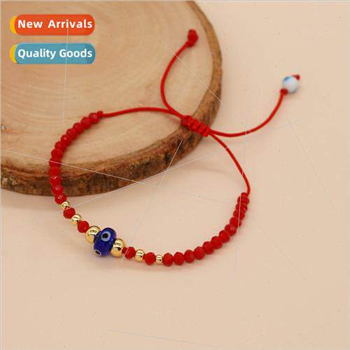 New beach bohemian  red crystal beads gold copper beads glaz