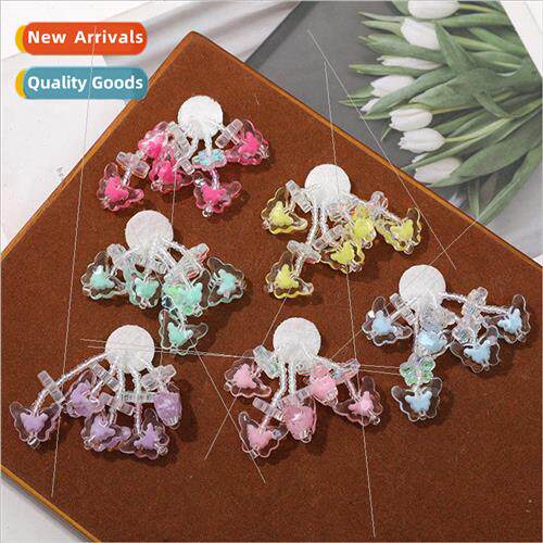 Cute clear small butterfly tassel flowers diy handmade weavi