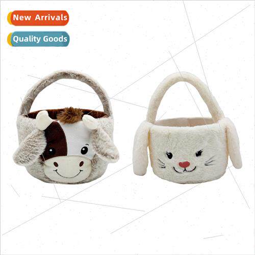 New cow Easter basket plush cow Easter basket plush toy doll