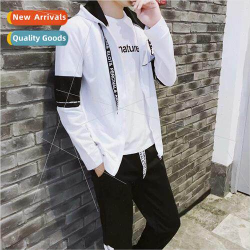 Spring and Autumn Mens Sweatshirt new long-sleeved suit teen