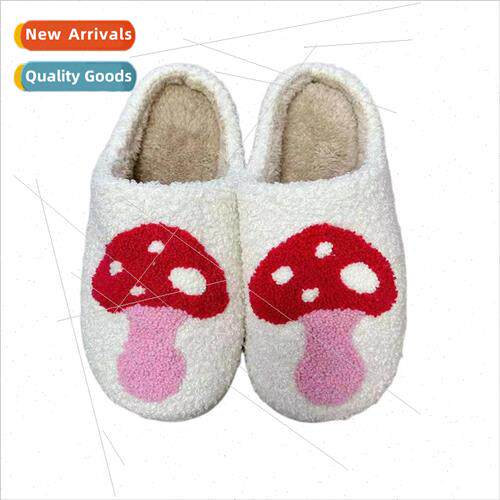 INS ze Love Mushroom Cotton Slippers Mens and Womens Indoor