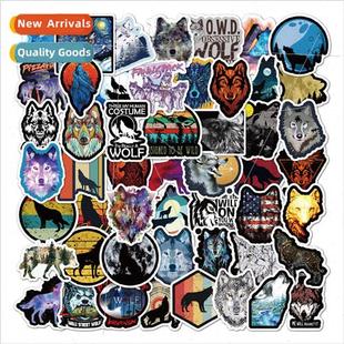 pieces luggage Wolf personalized graffiti stickers