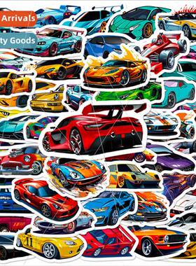 50 cool racing car children cartoon stickers luggage car com
