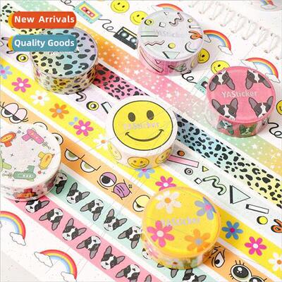 Priming tape 3 meters smiley puppy cartoon stickers and pape