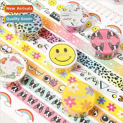 Priming tape 3 meters smiley puppy cartoon stickers and pape