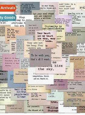 60 Vintage English Famous Quotes Stickers ggage Laptop Water