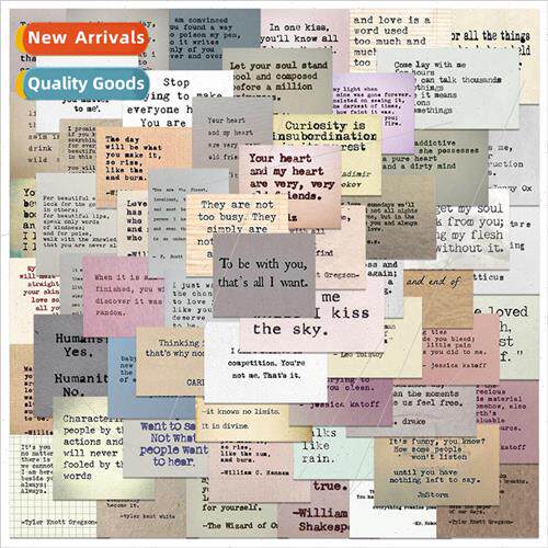 60 Vintage English Famous Quotes Stickers ggage Laptop Water