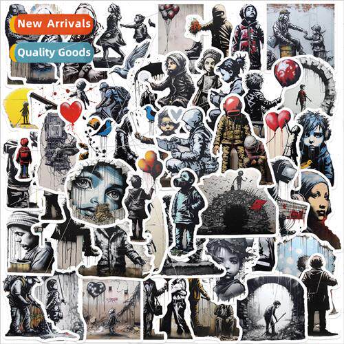 50pcs Banksy Abstract Art Style Graffiti Stickers Guitar Lap
