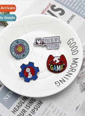 Anime s SK8 unlimited skateboarding oil drop metal brooch In