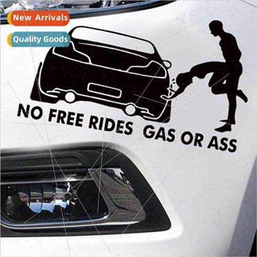NO FREE RIDES GAS OR ASS Funny Reflective Car Stickers Body