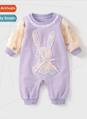 Baby Autumn Dress Clothes Female Baby Bodysuit Full Moon Pri
