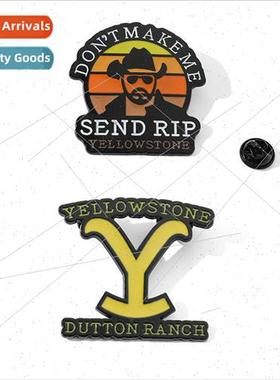 New YELLOWSTONE American drama letters yellow stone brooch f