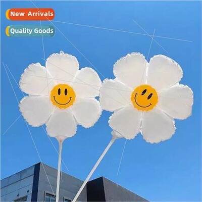 Individually wrapped aluminum film balloon with smiley face