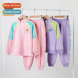 Woof team girls sweater sweatpants 2 sets 2023 new spring  b