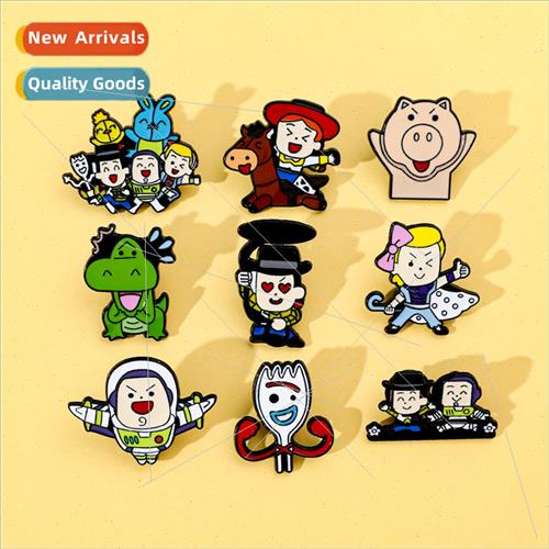 Cartoon characters Toy Story metal badge Buzz Lightyear Wood