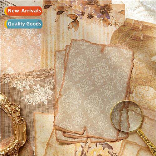 Vintage swoosh material paper gentle wind series rustic burn